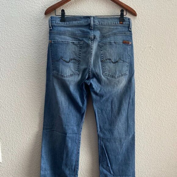 7 For All Mankind Relaxed Fit Jeans Medium Wash Size 31 x 30.5 Zip Fly - Picture 4 of 8